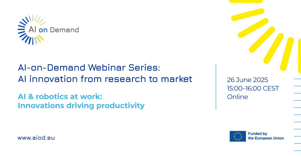 Upcoming webinar on "AI & robotics at work: Innovations driving productivity"