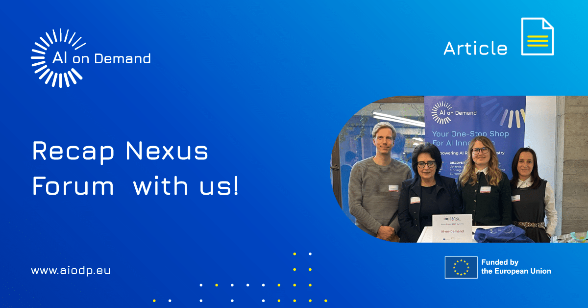 AI-on-Demand at Nexus Forum 2025: Powering Europe’s Sovereign, Collaborative, and
			Sustainable AI Future